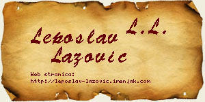 Leposlav Lazović vizit kartica